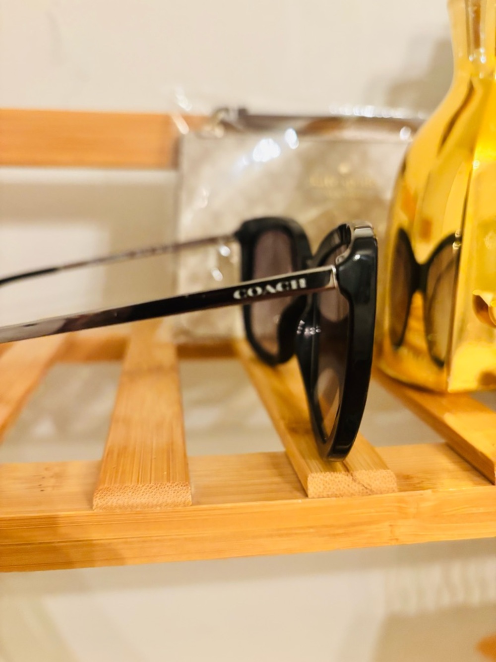 Coach Black Oversized Square Sunglasses with Gradient Lenses - Picture 12 of 13